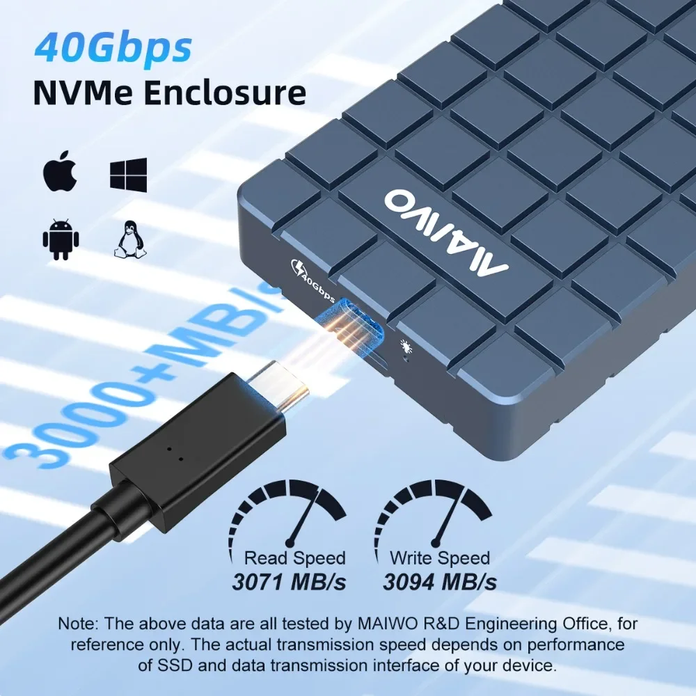 MAIWO USB 4.0 40Gbps M.2 NVMe  - 8Tb M2 Nvme Ssd recensie en prijs